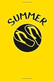 Summer: Flip Flops | Sonne Strand Meer | Reisetagebuch zum Ausfüllen | Notizbuch zum selber schreiben und Gestalten für den Urlaub und als ... | liniertes Papier | Soft Cover | 100 Seiten)