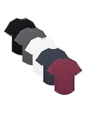 ONLY & SONS Herren ONSMATT Life LONGY SS Tee 5-Pack T-Shirt, White/Pack:1DGM 1DARKBLUEMEL 1WHITE 1CABERNETMEL 1BLACK, M