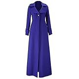 Jaysis Trenchcoat Damen Langer Windbreaker Langarm Revers Einfarbig Schlank Warm Elegant Wintermantel Mode Business Freizeit Windjacke Herbst Winter ÜBergangsjacke Lang Parka Mantel Wischen Outw