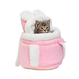 BMDHA Katzenrucksack Transport Hunderucksack Warmer Plüsch für Baby Welpe Kätzchen Transporttasche für Haustiere,Faltbarer RucksackTragetasche,Warm and Soft Katzen Box Reisetasche Tasche,Backpack