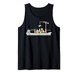 Cute Cargo Ship Blocks Gift | Funny Toy Boat Brick Puzzle Tank Top