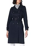 Tommy Hilfiger Damen Db Lyocell Fluid Trench Trenchcoat, Blau, 38