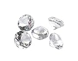 50 Dekosteine Diamanten Ø 20 mm transparent natur klar kristallklar Tischdekoration Streuartikel Hochzeit T