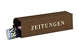 BURG-WÄCHTER Zeitungsbox mit geprägter Schrift, Verzinkter Stahl, 808 K, Kup