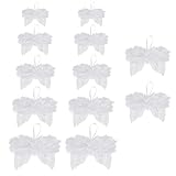 Gativs Engelsflügel Deko 12 Stücke Engelsflügel Weiß Deko Engelsflügel Federn Engel Flügel Anhänger Engelsflügel Federn Deko Schutzengel Weiße Engelsflügel Federn Basteln Christbaumschmuck Eng