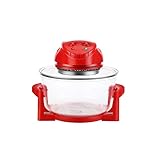 ZHJYDD 1300W 12L Konventioneller Ofenröster Luftfritteuse Turbo Elektroherd Multifunktions-Grill Backofen mit Rezep