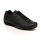 Goodyear Ori Racer Herren Sneaker – Low-Top Sneakers, PU-Leder & Mesh-Futter, schwarz / schwarz, 40 EU