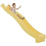 Demmelhuber Rutsche WATERSLIDE 2,90 m mit Wasseranschluss für Spielturm Wellenrutsche Gartenrutsche Kinderrutsche Anbaurutsche Wasserrutsche (Gelb)