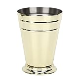 Mint Julep Cup, Edelstahl Mule Mug Cocktail Drink Cup, 400 ml Mojito Julep Cups Edelstahl Schnapsbecher (Gold)