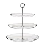 Ikea Glas-Etagere KVITTERA 3-Fach Etagére mit kombinierbaren, abnehmbaren Tellern aus Glas mit hohen Kanten - 27x31x34cm (BxTxH) - spü