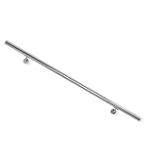 DOLLE Edelstahl Handlauf | Handlaufset 150 cm (kürzbar)| inkl. Halterung V2A | Ø 42,4 mm | Wandhandlauf | Wandhalterung | Geländer | Stange | Treppengeländer | Geländer Bausatz | Edelstahl G