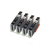 CLI-551xl Kompatible Tintenpatronen für Canon Pixma mg-5450, mg-5550, mg-5650, mg-6650, mx-725, mg-6450, ip-7250, ix-6850 mx-925, Schwarz, 4 Stück