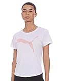 PUMA Damen EVOSTRIPE Tee T-Shirt, White, M