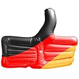 Uakeii Aufblasbarer Daumen in Deutschland Farben, Fanartikel für Fußball Fans, Schwarz-Rot-Gold Europameisterschaft 2021