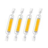 QfireQ R7s LED 118mm Nicht Dimmbar 10W Ersetzt R7S 100W Halogenstab, 360° Highlight LED Bulbs Kaltweiß 6000K R7S 118mm COB LED Linear für Baustrahler/Deckenlampe, 4PCS,Natural White,5W