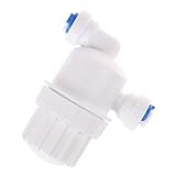 QINGRUI Water Filter 1/4' Garten-Wasser-Filter Quick Access Mikrofilter Wasserfilteranlage vorne Edelstahlgewebe Filter-Hausgarten-Steckverbinder Easy to use (Color : White)