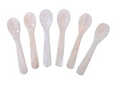 Marycrafts Set 6 Caviar Spoons Weißes Perlmuttlöffel Kaviarlöffel Handarb