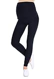 Oasi Mija Gute Qualität Umstandsleggings für Schwangere Lange Leggings/Hose 3085 (S, Schwarz)