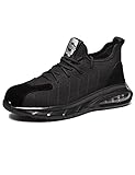 Letuwj Atmungsaktive Sicherheitsschuhe Flying Woven Sports Anti-Smashing und Anti-Piercing Sicherheitsschuhe Sicherheitsschuhe, Schwarz , 40 2/3 EU