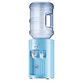 GOUCER Desktop-Wasserkühler-Dispenser-Top-Ladewasser, 5L Wasser-Flaschen-Spender- Ständer mit Wasserhahn, Arbeitsplatte Mini-Wasser-Steh- Trinkhalter for Camping-Büroschule (Color : Blue)