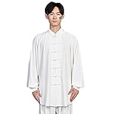 LHMYHHH Gold Samt Übungskleidung Verdickt Traditionelle Chinesische Kleidung Tai Chi Uniformen Taiji Tang Anzug Morgenübung Kleidung Kleidung Martial,Weiß,XXXL