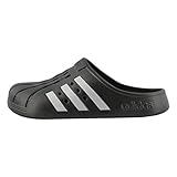 adidas,Unisex-Adult,Adilette Clog,Black/Silver Metallic/Black,9