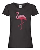 T-Shirt - Flamingo Tropisch Rosa Vogel - Tshirt für Damen und F