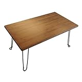 Fußbodentisch Niedriger Tisch Japanischer Tisch Faltende Couchtisch-Bett Laptop Schreibtisch Niedriger Strandtisch Niedriger Tisch Für Sitzen Auf Dem Boden ( Color : Brown , Size : 80*48*33cm )