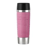 Emsa N20132 Travel Mug Classic Grande | Thermobecher | Isolierbecher | 500ml | hält 6h heiß, 12h kalt | 100% dicht | auslaufsicher | Quick-Press-Verschluss | 360°-Trinköffnung |