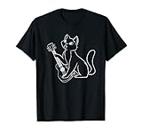 Guitar Cat Guitarist E-Gitarre Player Kitty Lover T-S