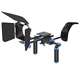 Neewer® DSLR Film Video Kamera, Rig Set System Kit für Camcorder oder DSLR wie Canon Nikon Sony Pentax Fujifilm Panasonic, enthalten: (1) Shoulder Mount + (1) 15 mm Rail Rod System + (1) matt Box
