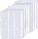 LISOPO 270 Pockets Sammelkarten 30 Seiten Pro 9-Pocket Pages(Doppelseitiges Display) -Standard-Größe, Sammelmappe, Neutral, Transparent Sammelkartenzubehö