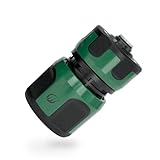 RASENWERK® - Gartenschlauch Steckverbinder mit Aquastop für 1/2 und 5/8 Zoll Schlauch - Wasserstop Premium Schlauchverbinder - Universeller Connector - 1 Stück