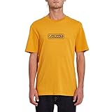 Volcom Herren Striper BSC Ss T-Shirt mit kurzen Ärmeln, Vintage Gold, L