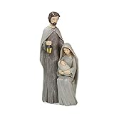 Krippenstatue Deko Figur Mutter Gottes Maria Madonna mit Jesus Kind Heilige Familie Figur Weihnachtsszene Religiöse Dekoration Statue von Christus J