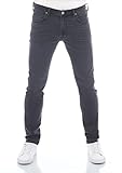Lee Luke Herren Jeans Hose Denim Blau Slim Tapered Fit Männer Jeanshose Baumwolle Stretch W30 - W38, Größe:33W / 34L, Farbvariante:Dark Grey (L719PCQJ)