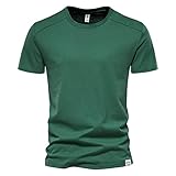 SSBZYES Herren-T-Shirts mit kurzen Ärmeln Einfarbige Herren-T-Shirts Herren-Baumwoll-T-Shirts Sommer Bequeme Herren-Kurzarm-T-Shirts Rundhals-Baumwoll-Kurzarm-Ob