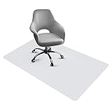MY1MEY Bodenschutzmatte Bürostuhl Transparent Rechteckig Unterlage Schreibtischstuhl, Reißfest Schutzmatte, Einfach Zu Säubern Transparentes Tisch Und Stuhlkissen.(Size: 170x170cm/66.93x66.93in)