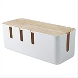 Kabelbox Kabelmanagement Box Kabelaufbewahrung Kabel Organizer Box für Zuhause Büro Schreibtisch Fernseher Steckdose Computer USB zum Abdecken und Versteck