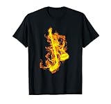 Feuer Eishockeyschläger Und Puck Flammende Eishockeyspieler T-S