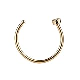 Taffstyle® Nasenpiercing Nasenring Fake Hoop Ring - Gold / 0,8mm x 8
