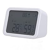 SHYEKYO Temperatur-Feuchtigkeits-Monitor, tragbarer Temperatursensor großes LCD-Display für das Büro zu H