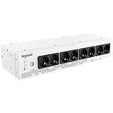 Legrand 310332 19' Rack PDU mit integrierter USV-Anlage800VA-480W,1-phasig230Vmit8facherSchukoSteckdosenleistefür19-ZollRacksoderNetzverteilerschränken,Überbrückungszeitbismax.15M