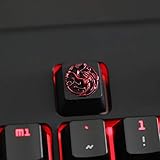 Mugen House Targaryen Game of Thrones Custom Keycaps für Cherry MX Switches – passend für die meisten mechanischen Gaming-Tastaturen – mit Keycap