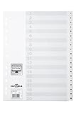 DURABLE Hunke & Jochheim Register, PP, 1 - 20, weiß, DIN A4, 215/230 x 297 mm, 20 B