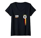 Damen Deutschland Fußball-Fan Trikot Herren Damen Kinder Geschenk T-Shirt mit V