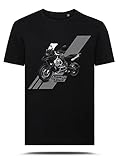 AZgraphishop T-Shirt mit Grafik R 1250 GS ADV Triple Black Moto Style TS-BM-008, Schwarz , M