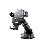 Wireless Car Charger, Fast Charging, Car Charger Automatic Clamping, Windshield Dashboard, Ventilated Mobile Phone Holder, Suitable For IPhone 12 11 Pro Max XS, Samsung Galaxy S20 Ultra/S10+/S9+, E