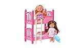 Simba 108178046 105733847 - Evi Love 2 Floor Bed / mit zwei Evi Puppen / mit Stockbett / inklusive Zubehör / Ankleidepuppe / 12cm, für Kinder ab 3 J