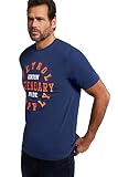 JP 1880 Herren große Größen Übergrößen Menswear L-8XL T-Shirt, Print, Halbarm Indigo XLT 799803740-XLT